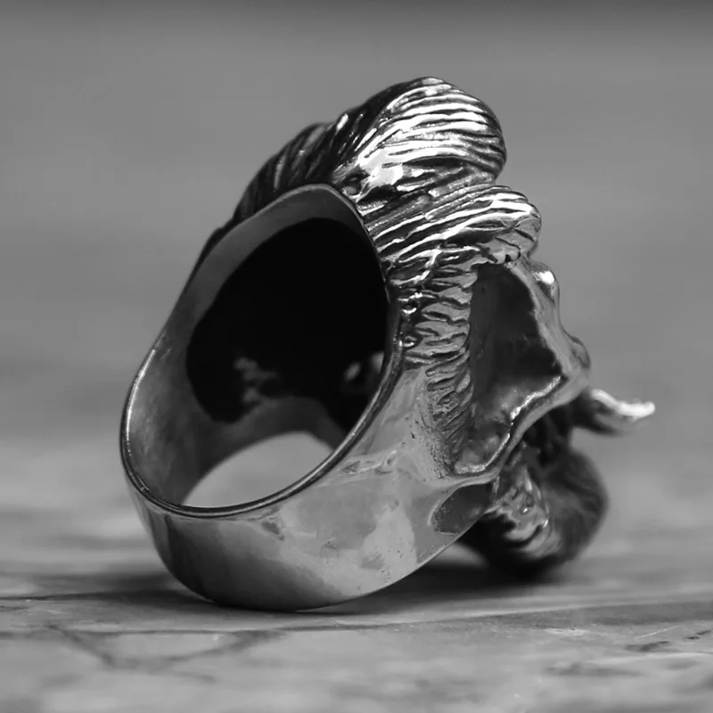 Старинные джентльмен борода череп кольцо для мужчин Прохладный нержавеющая