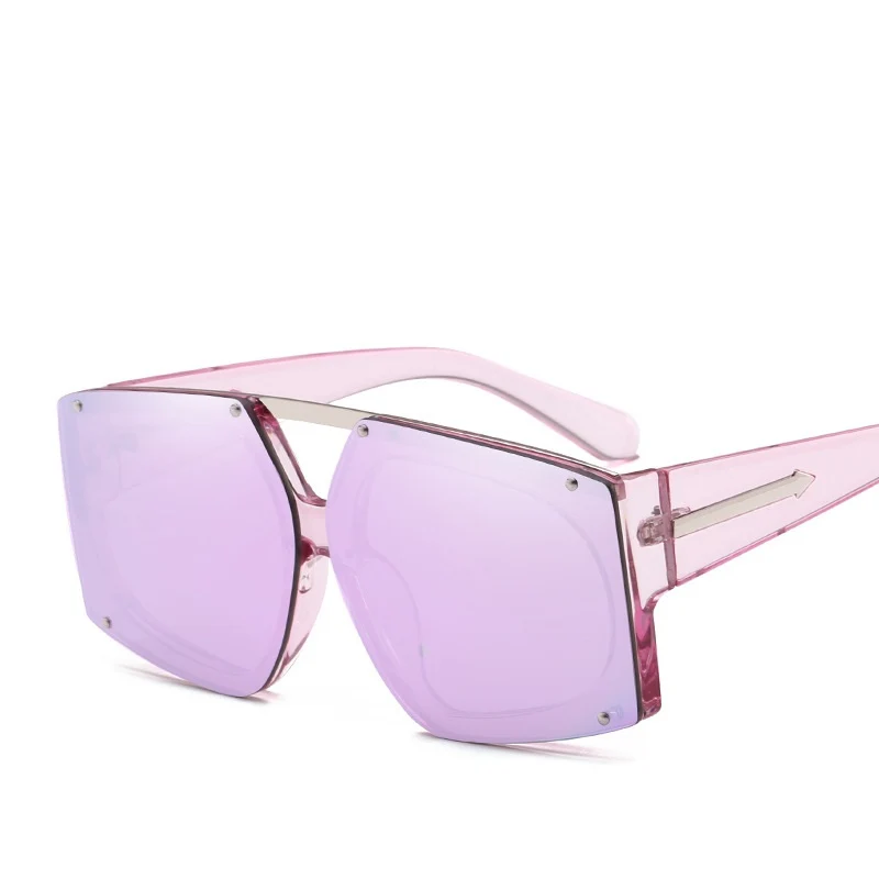 Трендовое негабаритное солнцезащитное стекло es мужское зеркало желейного цвета