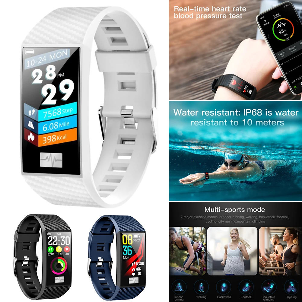 For DT58 1.14 Inch large Color screen Smart Recording Bracelet With Heart Rate ECG Blood Pressure IP68 Fitness Wrisatband | Электроника
