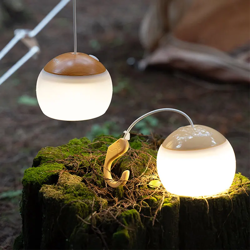 

Outdoor Portable LED Camping Lamp 24 Hours Lighting Time 3 Gear Adjustment Tent Lamp Charging Light Camping Accessories
