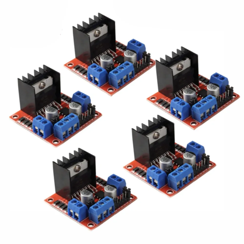 

5-Pack，DC Stepper Motor Driver Module L298N Dual H Bridge Control Board