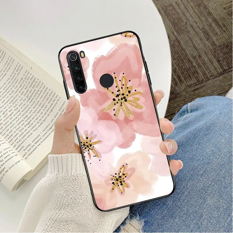 Красочные живописи тушью цветы задняя крышка чехол для телефона Redmi 8 K20 Note4 Note5 5A 7