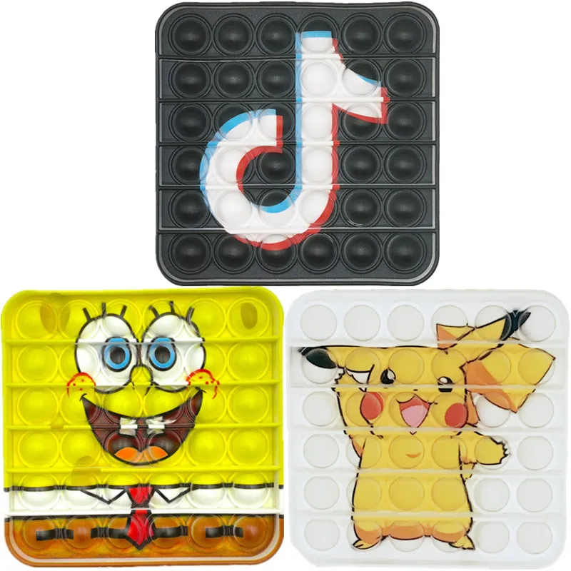 Pokemon Pops Fidget Toys Пикачу мягкая губка для взрослых снятие стресса Tik Tok подарок