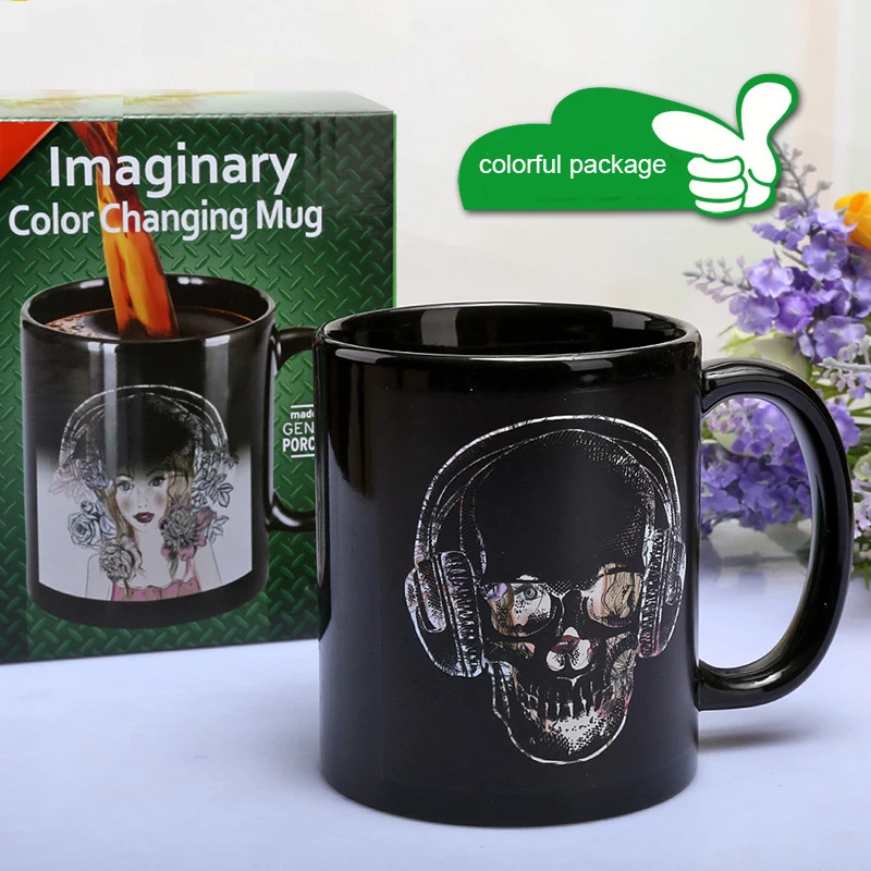 Индивидуальная керамическая чаша для изменения цвета креативный персонаж кофе