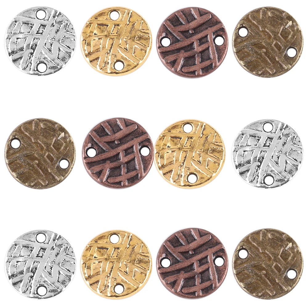 

Zinc Alloy Beads For Jewelry Making 30pcs Pitted Round Metal Pendants Sets Hoop Earrings Necklaces Charms DIY Craft Accessories