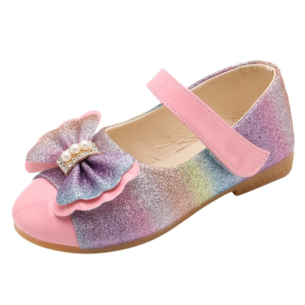 Kids Shoes For Girls Shoes Children Kids Casuals Shoe Baby Girl Pearl Bowknot Bling Single Princess Casual Shoes Zapatillas Nino