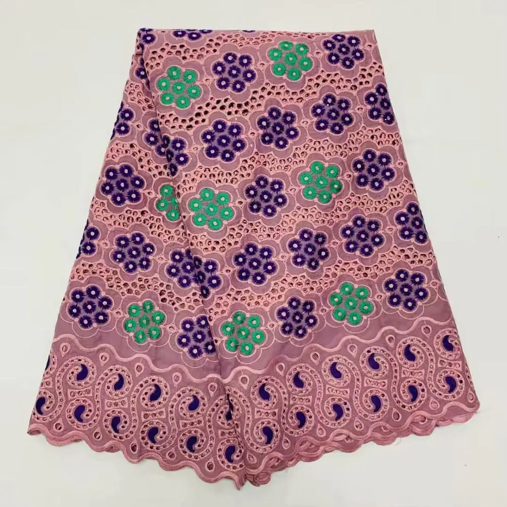 

5yards african swiss voile lace fabric fashion cotton lace fabric in hollow out style good quality JFAP231