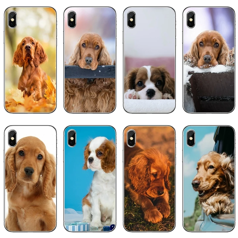 Spaniels аксессуары для щенков собак чехол телефона Huawei P30 P20 Pro P10 P9 P8 Lite Y5 Y6 Y7 Y9 P Smart Plus