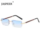 Солнцезащитные очки JASPEER мужскиеженские прямоугольные, винтажные брендовые дизайнерские солнечные очки в стиле стимпанк, UV400, для вождения