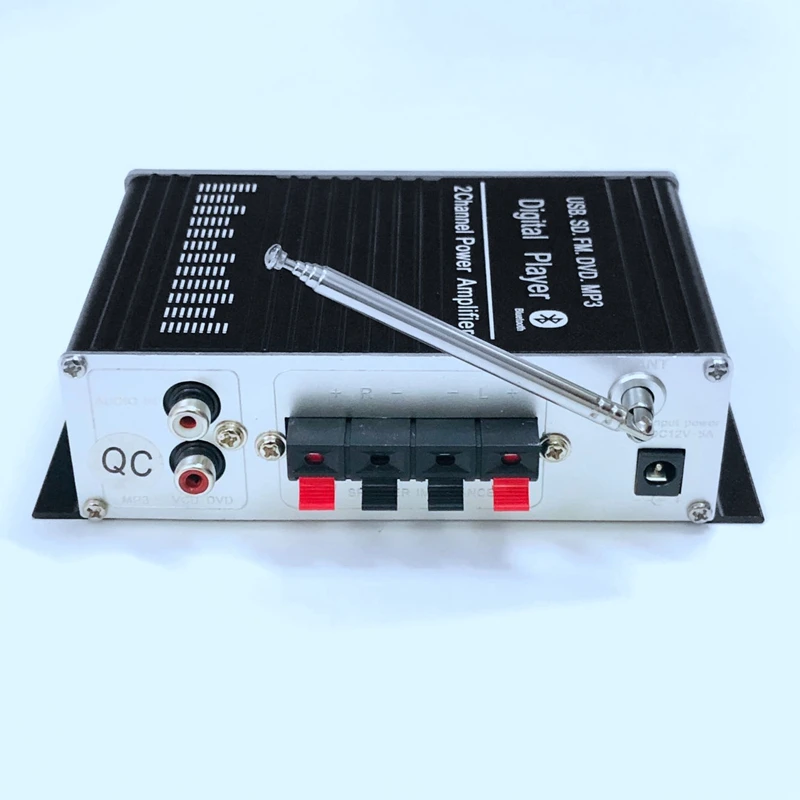 Hi-Fi 20Wx2 Bluetooth усилитель с дистанционным наконечником DC12V двухканальный поддержка