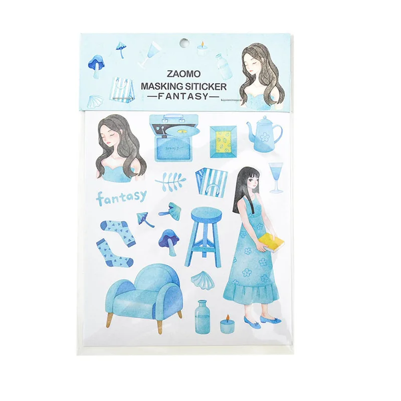 (1 лист/Продажа) Летние цветные серии дневник наклейки опубликовал его Kawaii