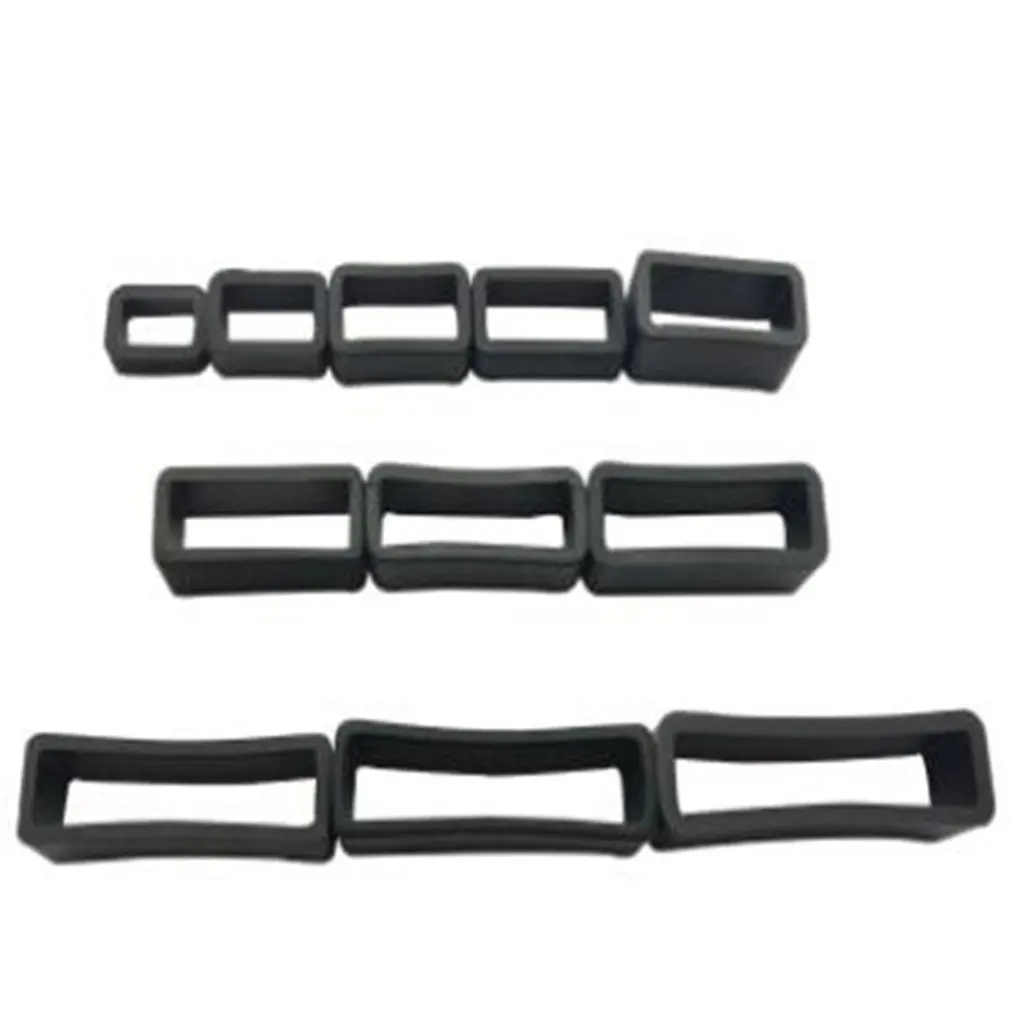 

PVC Watch Strap Retaining Hoop Loop Black Retainer Buckle Holder Wrist Watch Accessories Watch