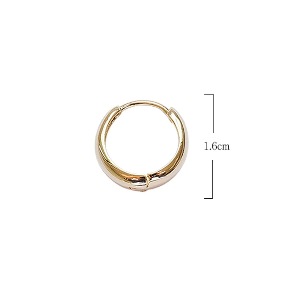 

Gold Silver Color Arc Hoop Earrings for Women Small Simple Round Circle Retro Ear Rings Steampunk Accessories Vintage Jewelry