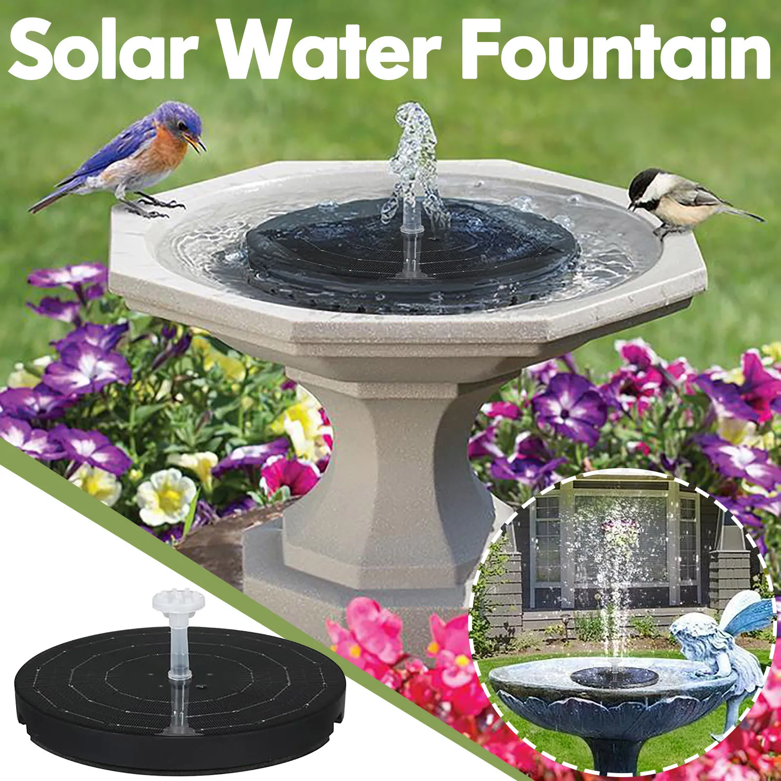 

Solar Fountain Pump Solar Water Fountain Pump Solar Powered Fountain Pump for Bird Bath,Ponds,Garden,Swimming Pool Fish Tank