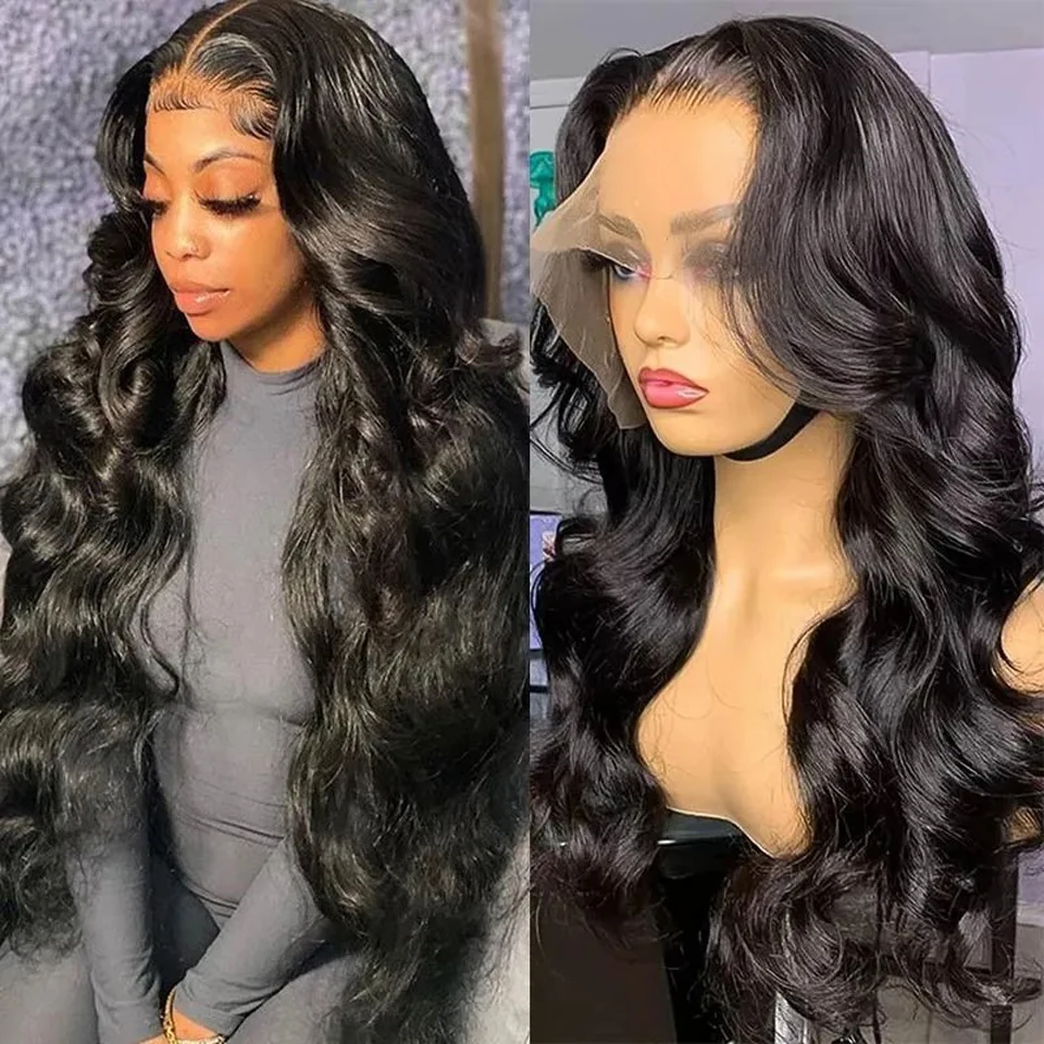 

Body Wave Lace Front Wig 13x4 HD Lace Frontal Wig 30 Inch Pre Plucked 180 Density Virgin Raw India Lace Front Human Hair Wigs