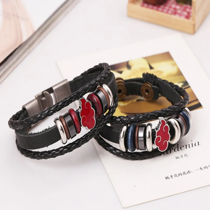 

Japanese anime leather bracelet anime accessories Korean leather bracelet