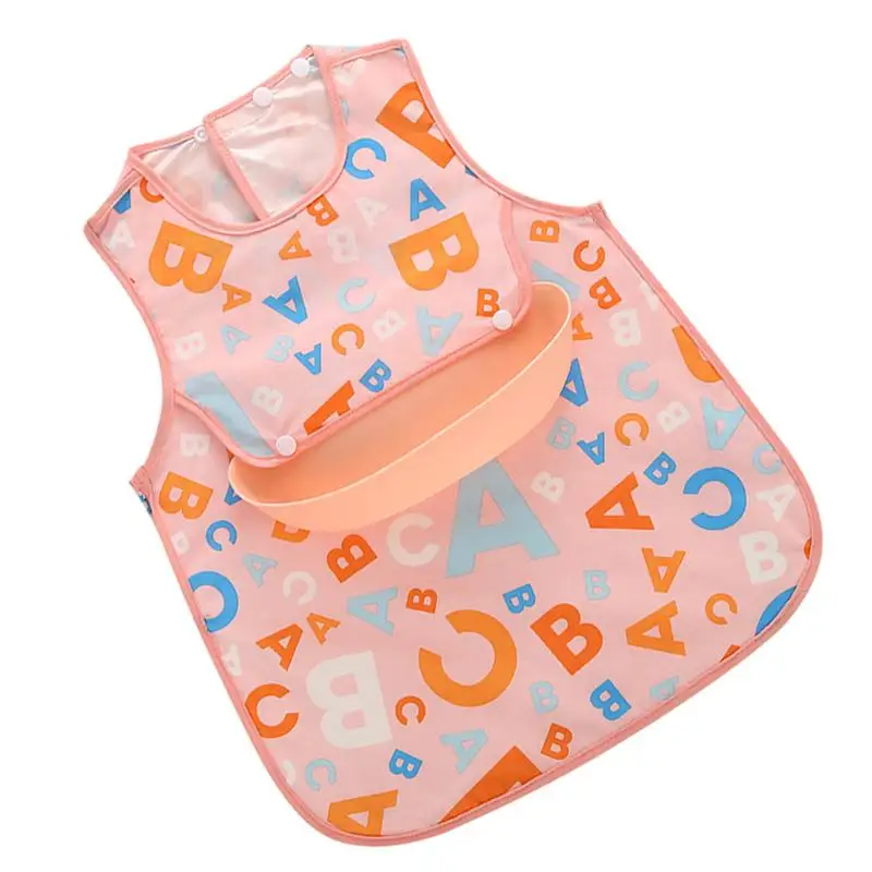 

1Pc Silicone Baby Eating Bib Infant Food Catcher Saliva Dripping Bib Pink