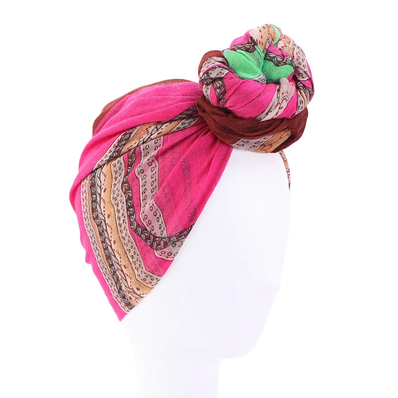 

Patterened Hijabs Bonnet Hat Turban Islam muslim head scarf Accessories Cap Round Head Cover islamic hijab shawls Bandanas Wrap