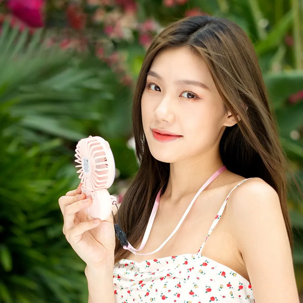 

Necklace Fan Mini Bladeless Handheld Fan Portable USB Rechargeable Personal Neck Fan Mobile Phone Lens Selfie Lamp Clip Fan