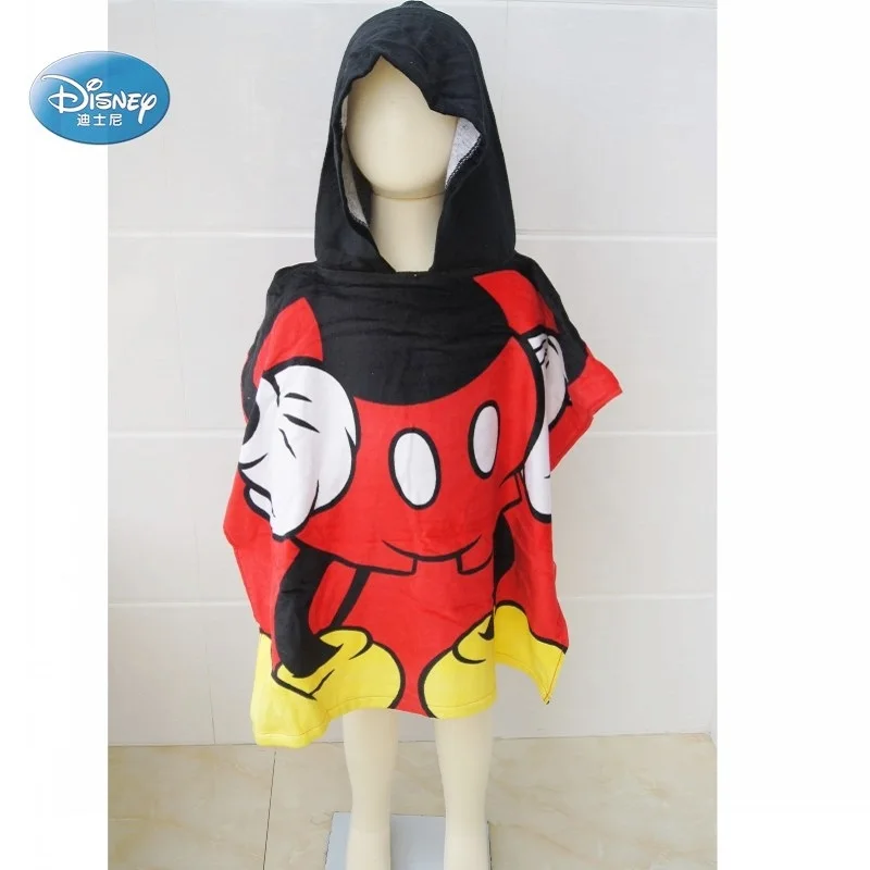 Disney/ хлопок, полотенце-накидка с капюшоном для девочек и мальчиков с изображением Минни и Микки Мауса, впитывающее пляжное полотенце-накидка для малышей, 60X120 см