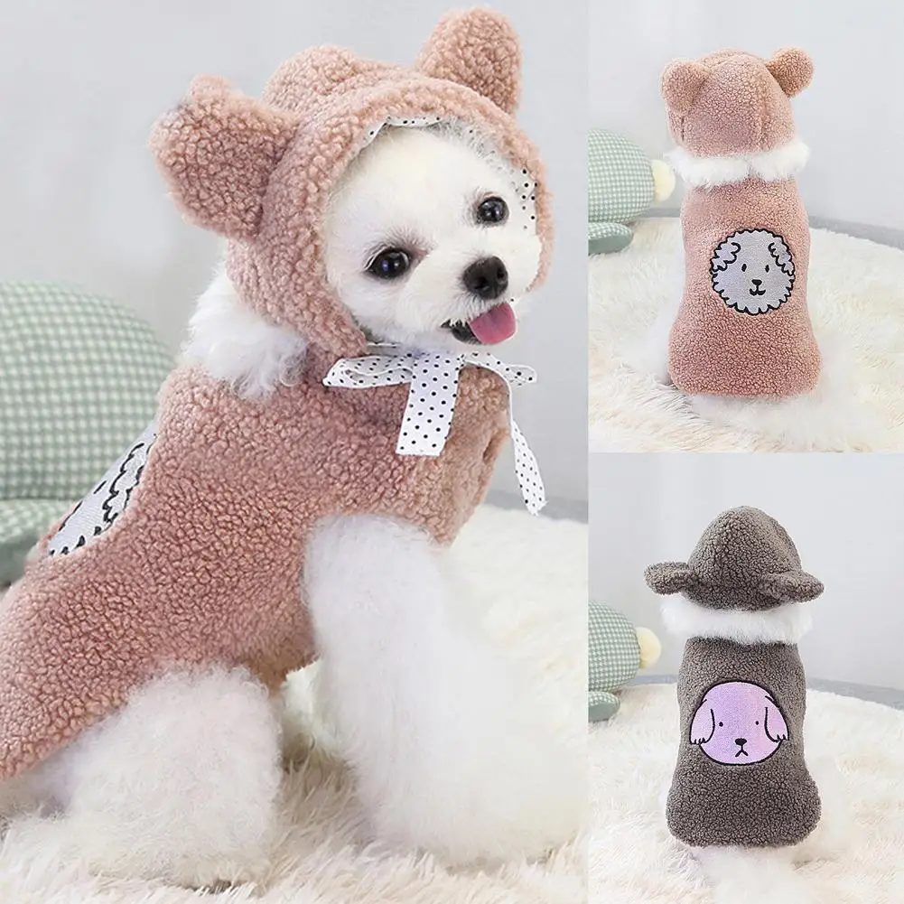 Толстовка с рисунком застежка на пуговицах свитер для щенка домашних животных