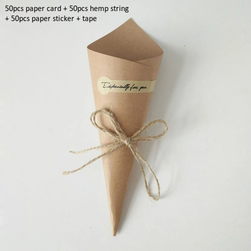 HHO-50Pcs подарочная упаковка из крафт-бумаги упаковочная бумага для цветов обертка