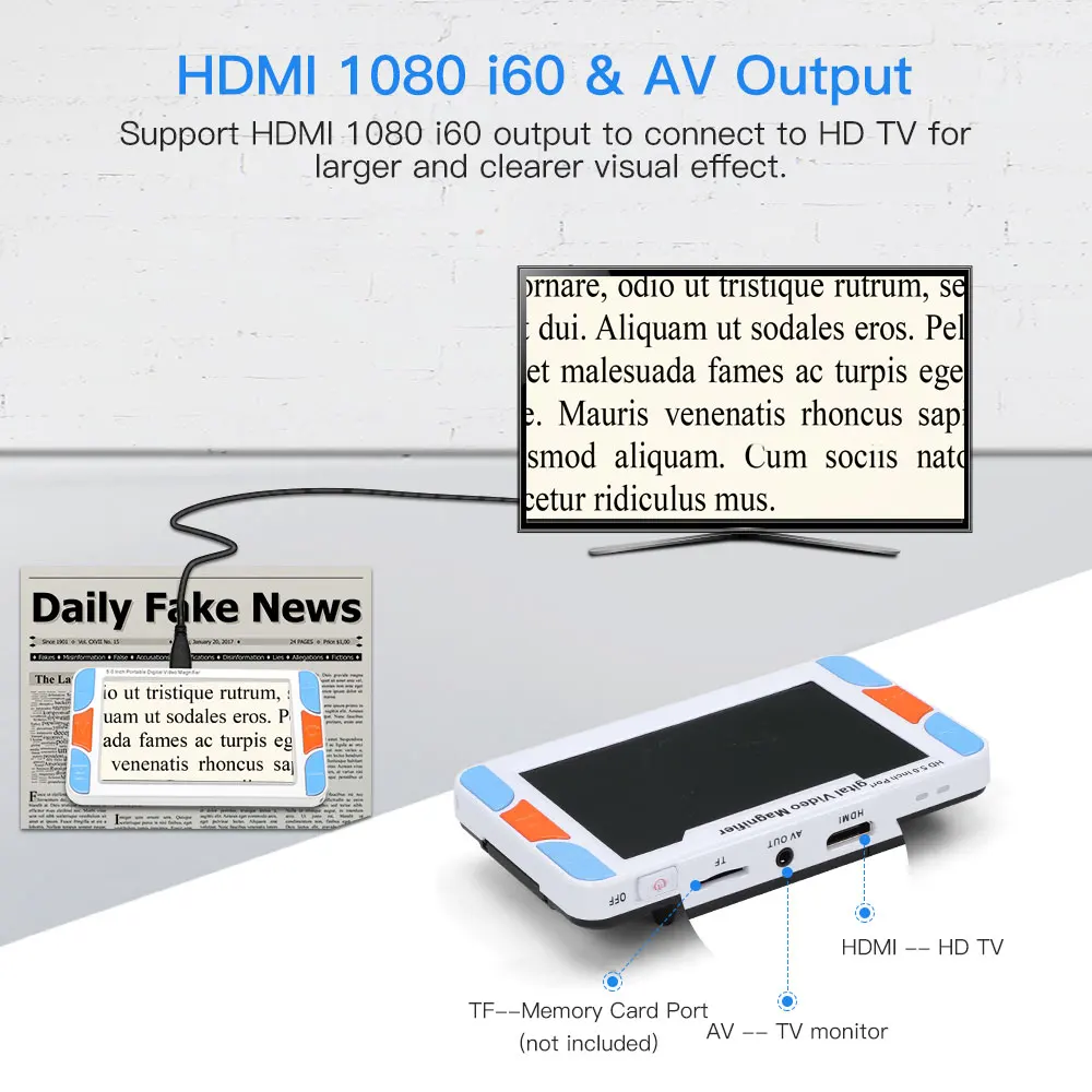 Увеличительное стекло электронная лупа 5 дюймов ЖК дисплей|glasses microscope|electronic