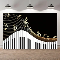 vinyl piano backdrop black and white piano keys photography background music piano themed live birthday party banners back