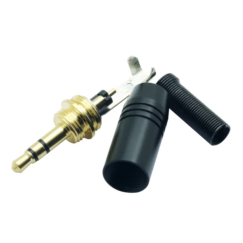 10 шт. партиями по 5 комплектов позолоченный разъем адаптера 6 35 мм 3 полюс стерео