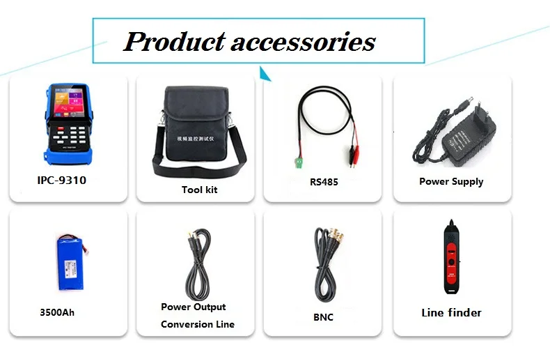 IPC 9310 4 3 &quot HD WiFi монитор AHD CVI TVI аналоговая CVBS RS485 5MP ip камера поддерживает POE ONVIF 4K H.265