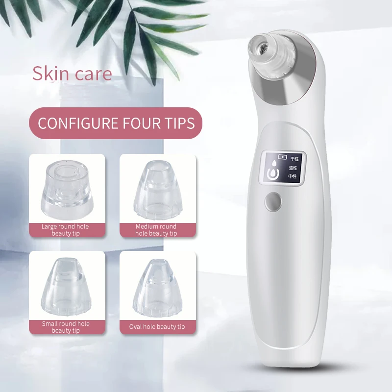Silver Blackhead Remover Face Deep Pore Cleaner Acne Pimple Removal Vacuum Suction Facial SPA Diamond Beauty Care Tool Skin Care vip - Цвет: Silver