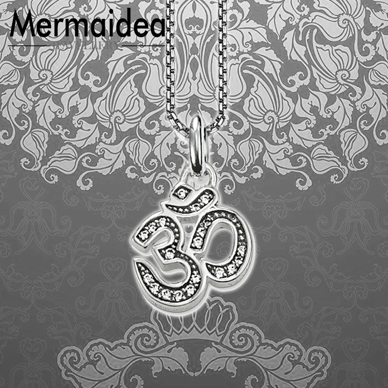 Ожерелье из звеньев буддийской цепи Ом модное посеребренное ювелирное изделие