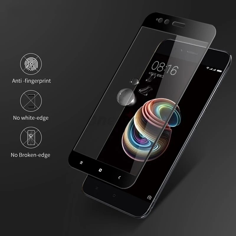Onenine 4D Защитная пленка для экрана с резьбой Xiaomi Mi 5X Mi5X Закаленное стекло полным