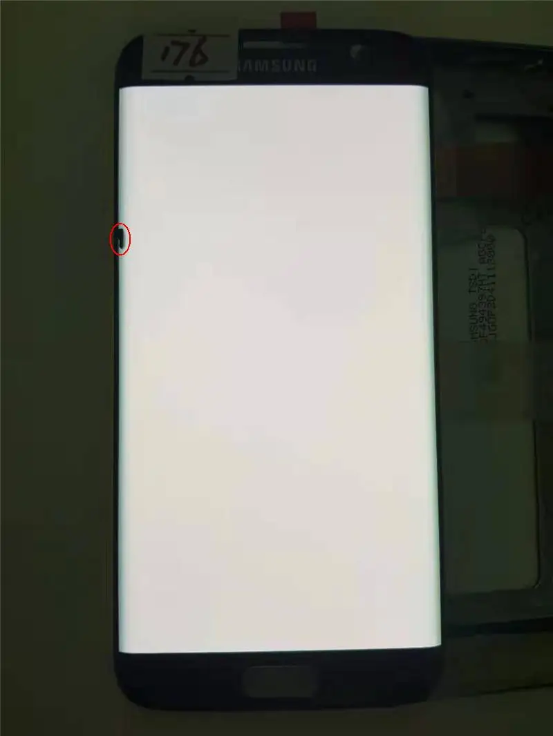NO.176 Black 100%ORIGINAL 5.5'' AMOLED LCD for SAMSUNG Galaxy s7 edge G935 G935F Touch Screen Digitizer Display With Black Dots - Цвет: NO.176 Black