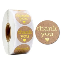 1inch 500pcs golden font thank you stickers kraft festival decorative stickers tags envelope christmas stickers scrapbooking