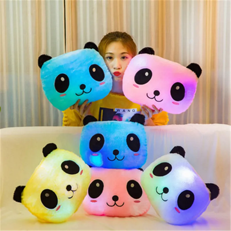 

Cute Panda Glowing Plush Toy Soft Stuffed Doll New Sofa Pillow Creative Home Decoration for Children Creative Christmas Presents
