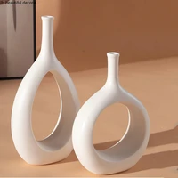 nordic creative ceramic vase creative simple living room art vase flower modern home simulation flower arrangement accessories