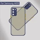 Чехол для Samsung Galaxy A03S, чехол для Samsung A03S, противоударный задний бампер для телефона, прозрачный матовый чехол для Samsung A03S, чехлы