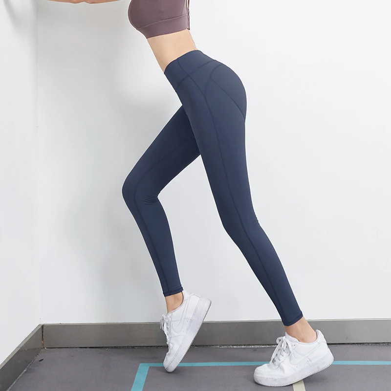 

High waist hip lifting fitness pants women's elastic tight summer thin training running pants wear bottomed yoga pants
