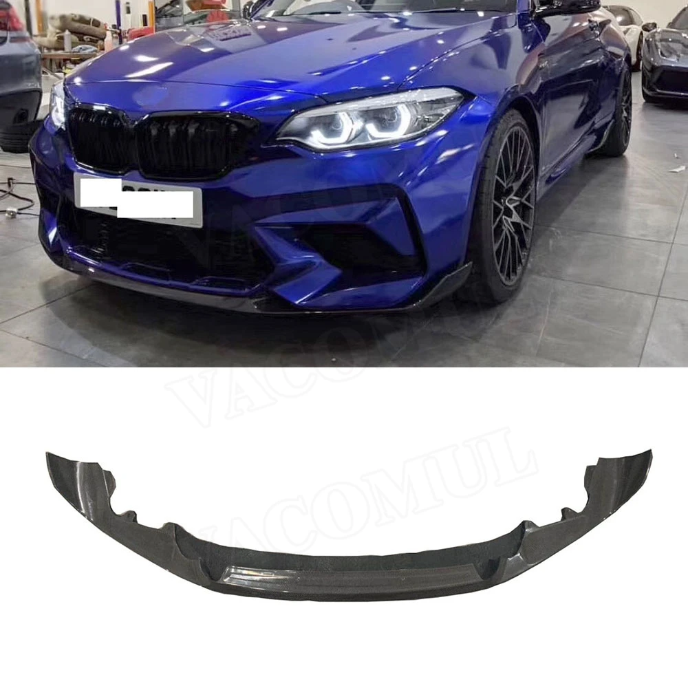 Передний спойлер для губ из углеродного волокна 2 серии для BMW F87 M2C 2017 2018 2019 MP, стильный передний бампер, лопатка для подбородка, автомобильный Стайлинг