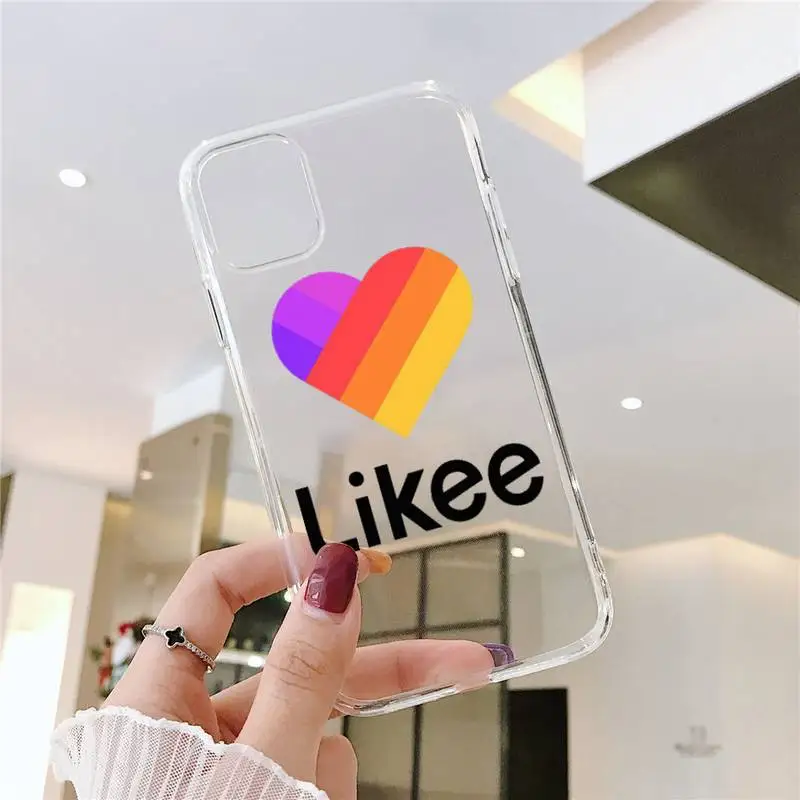 

likee love heart Phone Case Transparent for iPhone 11 12 mini pro XS MAX 8 7 6 6S Plus X 5S SE XR 2020