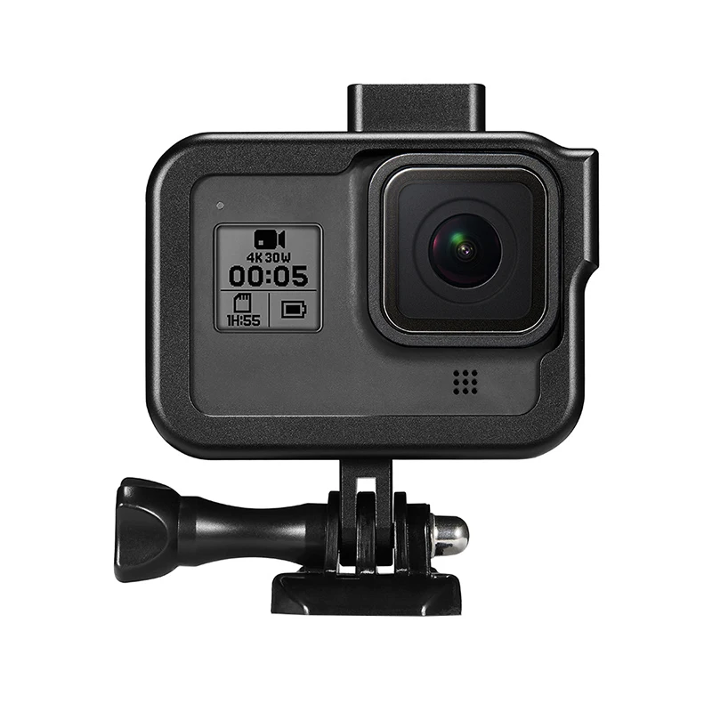 Защитный чехол Vlogging Cage для GoPro Hero 8 с черным креплением для микрофона Vlog Cage корпус Корпус рамка чехол для холодного башмака