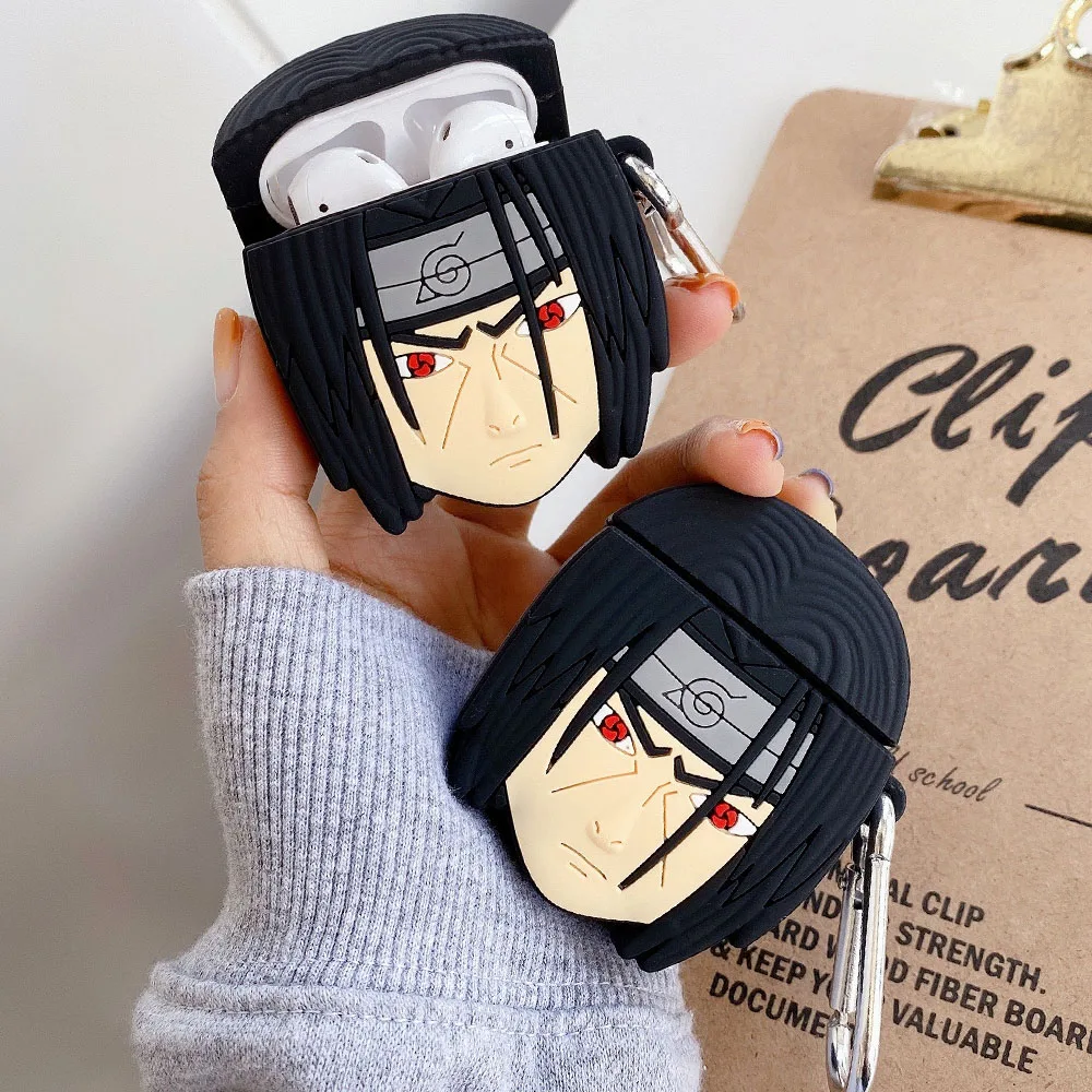For Uchiha 3D Cartoon Case Airpods 1/2 Cover Japan Anime Naruto Model Accessories Protector cover Pro | Электроника