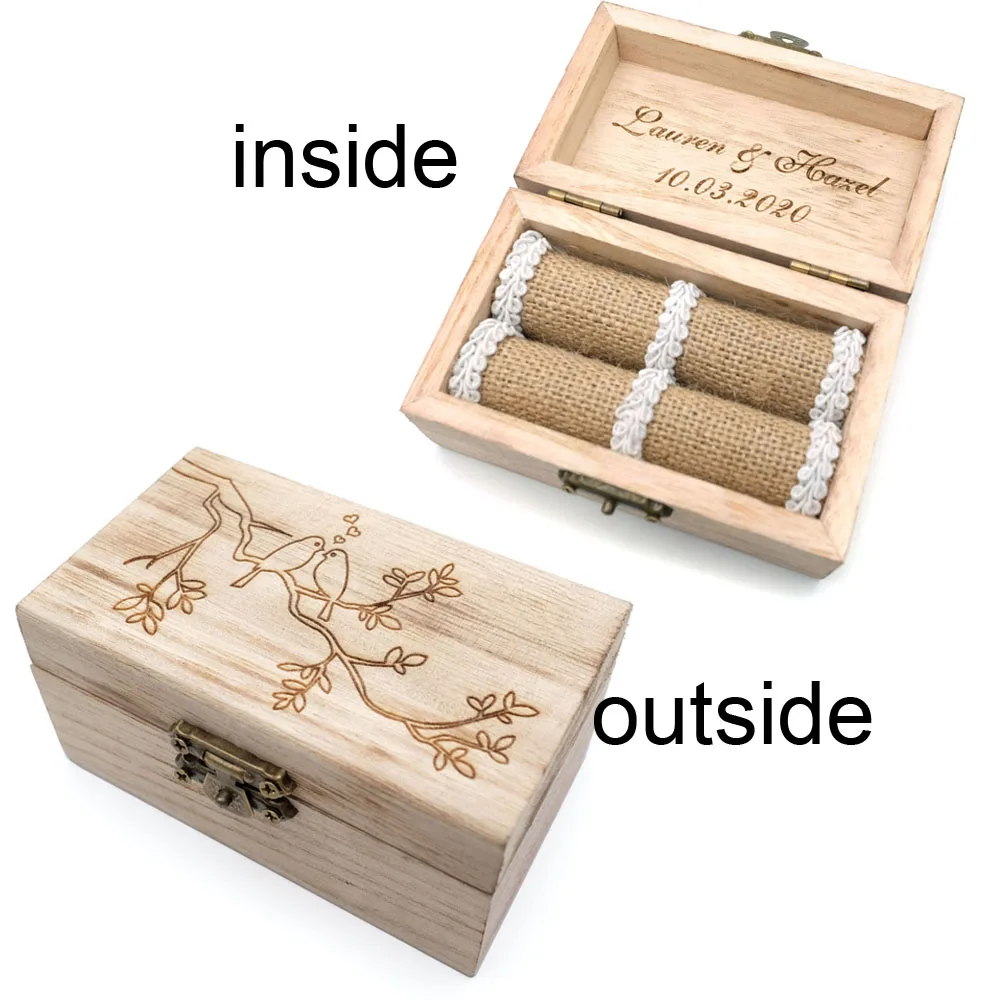 NO.3 Family Tree Wedding Ring Box,Tree Of Life Jewelry Box,Personalized Ring Box For Engagement,Custom Ring Bearer Box - Цвет: NO.3
