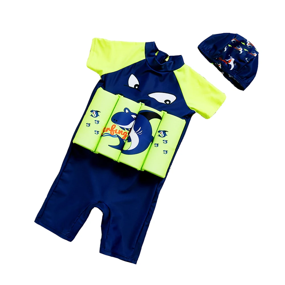 Купальный костюм для маленьких девочек и мальчиков цельный плавучий купальник