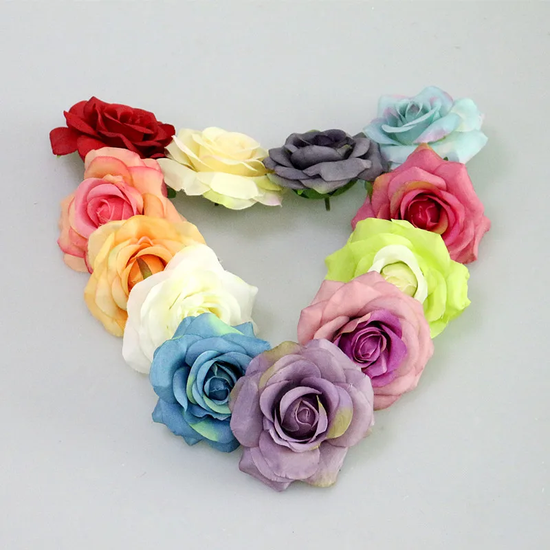 Flone 10 см искусственные цветы шелковые для рукоделия свадебные розы