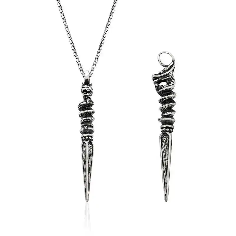 

Real Silver 925 Jewelry Silver Dry Head Wedge Men 'S Necklace