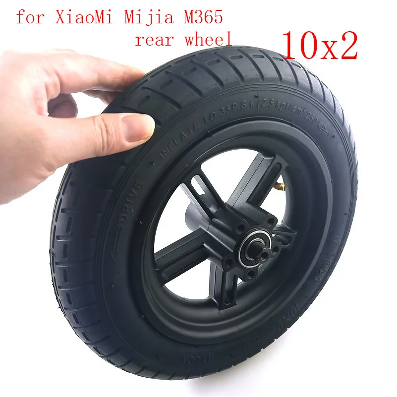 wheel Хорошее качество 10 InchElectric скутер Xiaomi Mijia m365передние колеса шины и надувание задние шины колеса 10x2 наружная внутренняя труба - Цвет: wheel