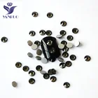 Блестящие кристаллы YanRuo, черные бриллианты, все размеры, круглые бусины, дизайн ногтей, искусство ногтей, искусственные драгоценные камни, украшения