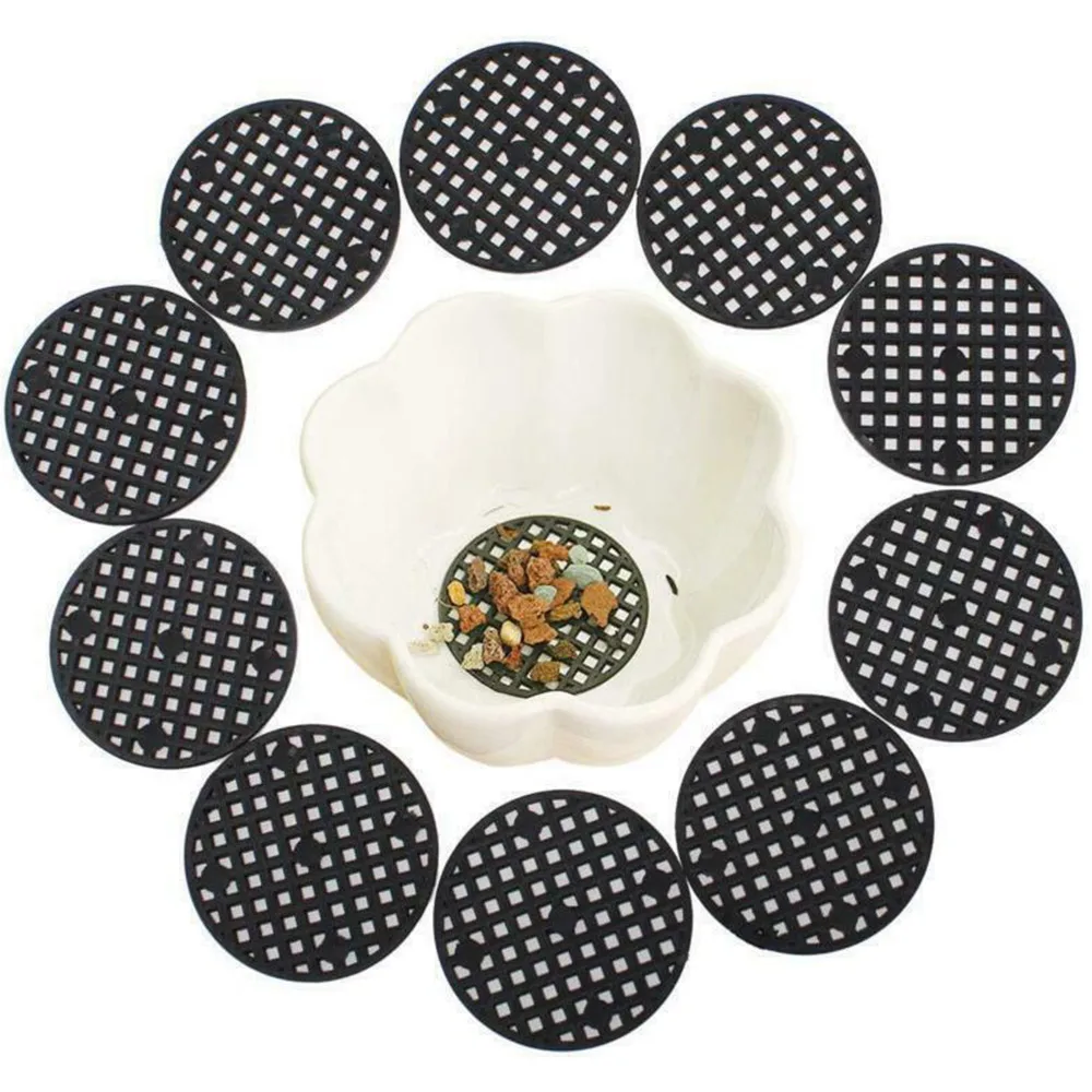 

50 Square + 50 Round Flower Bottom Mesh Succulent Bottom Hole Gasket Anti-Leakage Soil Insect-proof Gardening Supplies